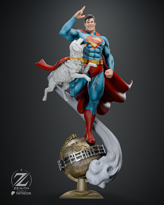 SUPERMAN Y KRYPTO - 49,7 cm