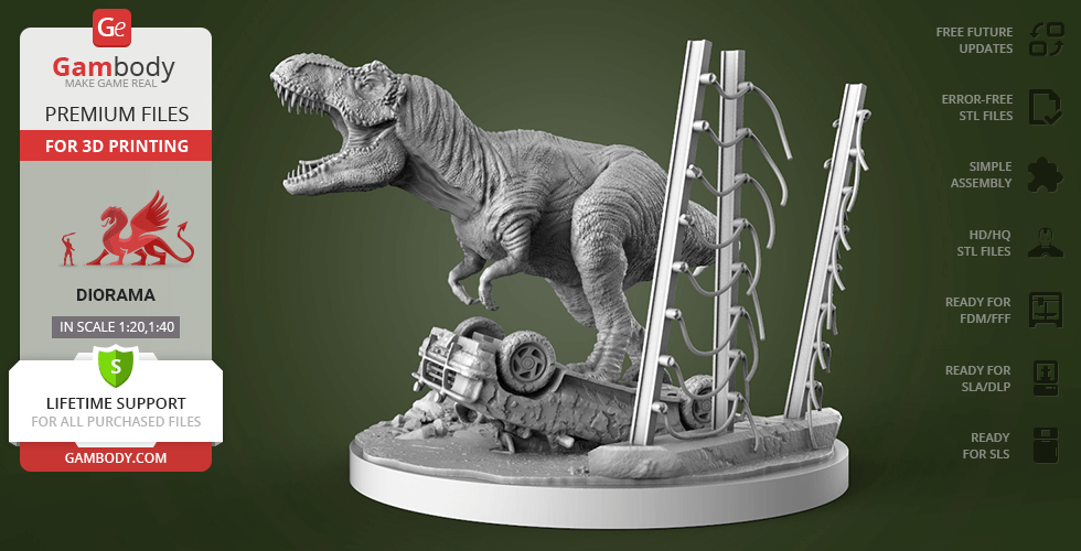 Diorama de Jurassic Park - 1:20
