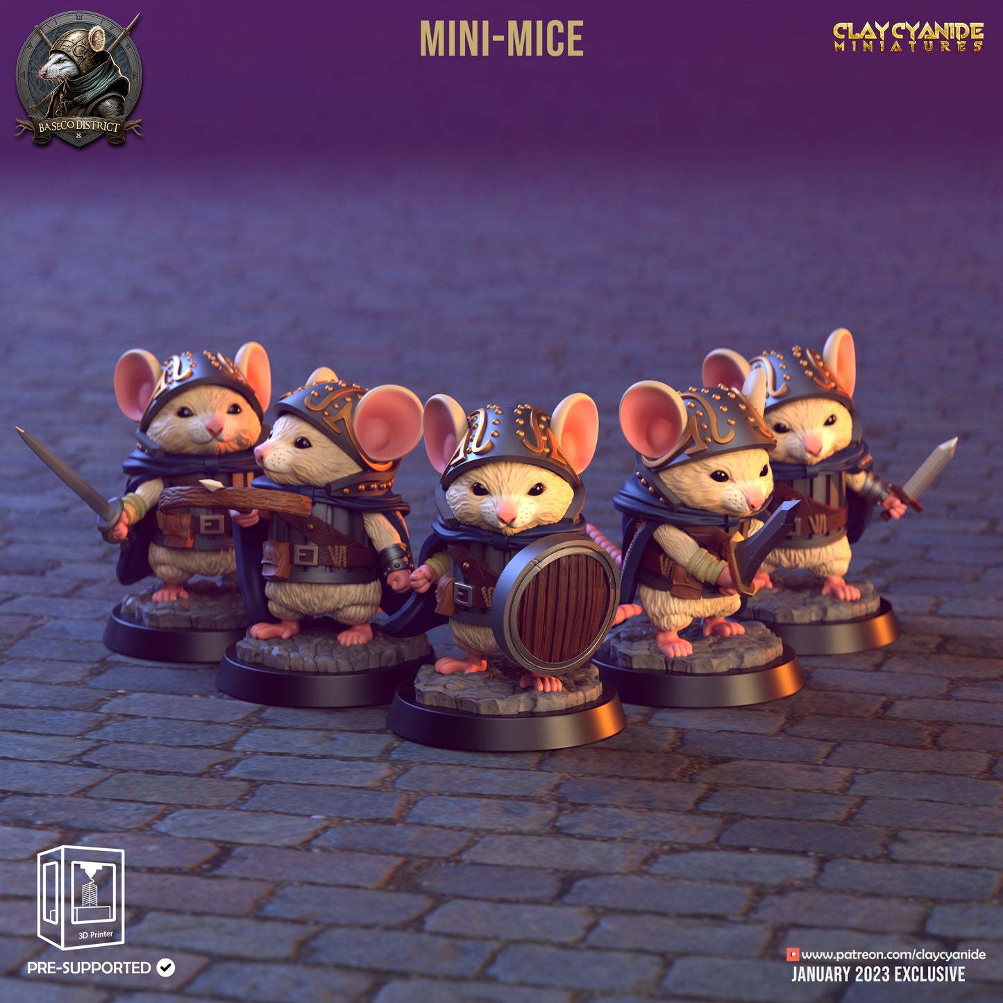 MINI-MICE · mouse heroes · D&D 5e, Pathfinder and roleplaying · 32mm