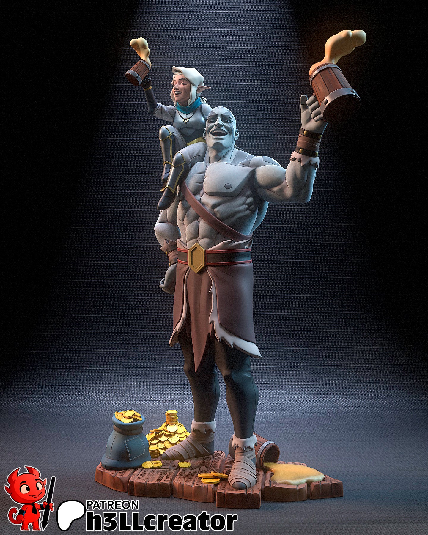 Grog et brochet - Vox Machina - 300 mm
