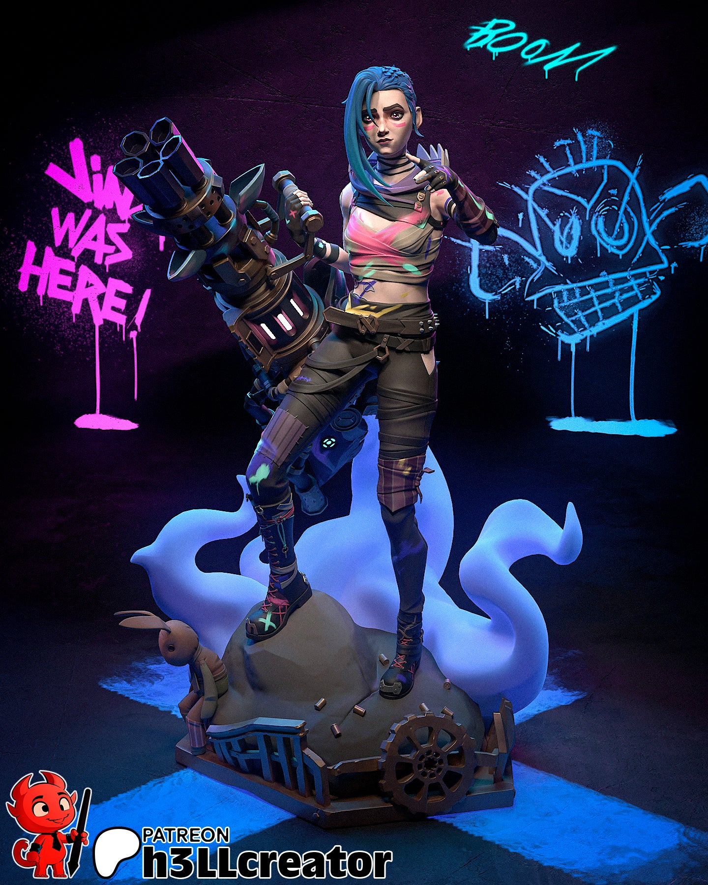 The Neon Mercenary - 16.1 cm