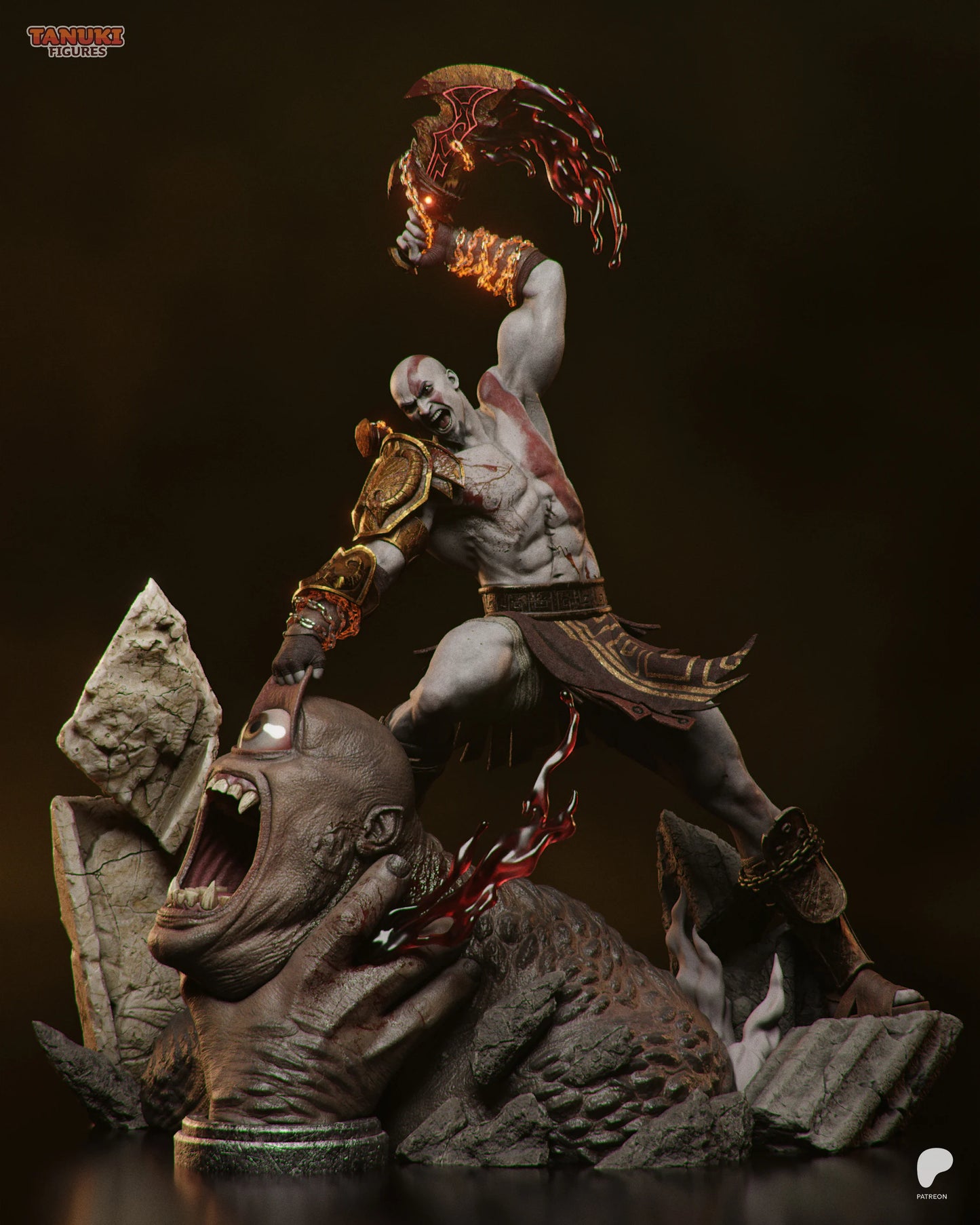 Kratos VS Cyclops · God Of War · 55.5 cm