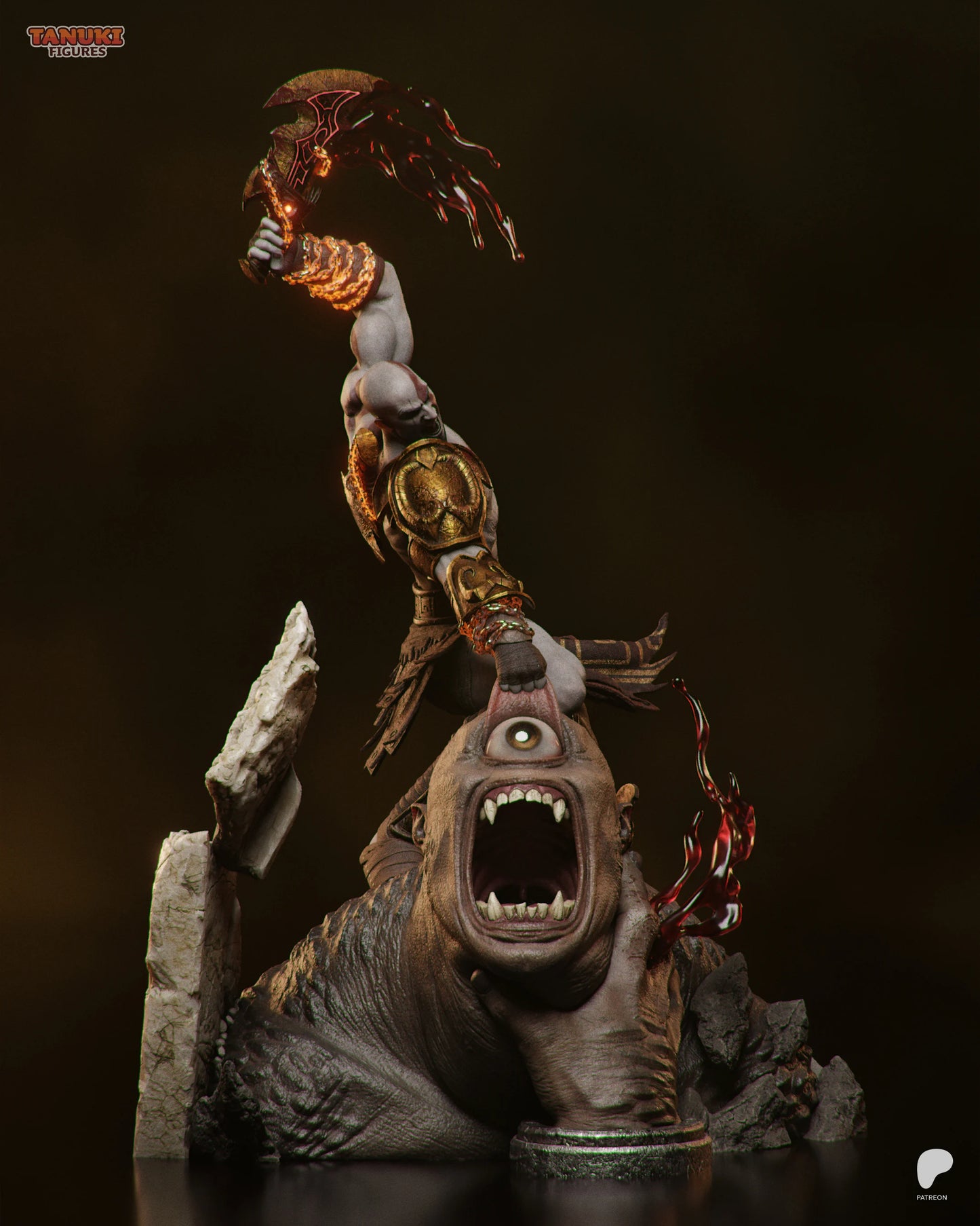 Kratos VS Cyclops · God Of War · 55.5 cm