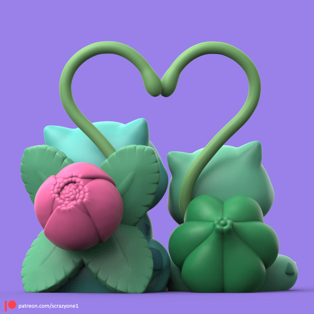 Pack Bulbasaur Ivysaur · San Valentin Pokemon · 100mm