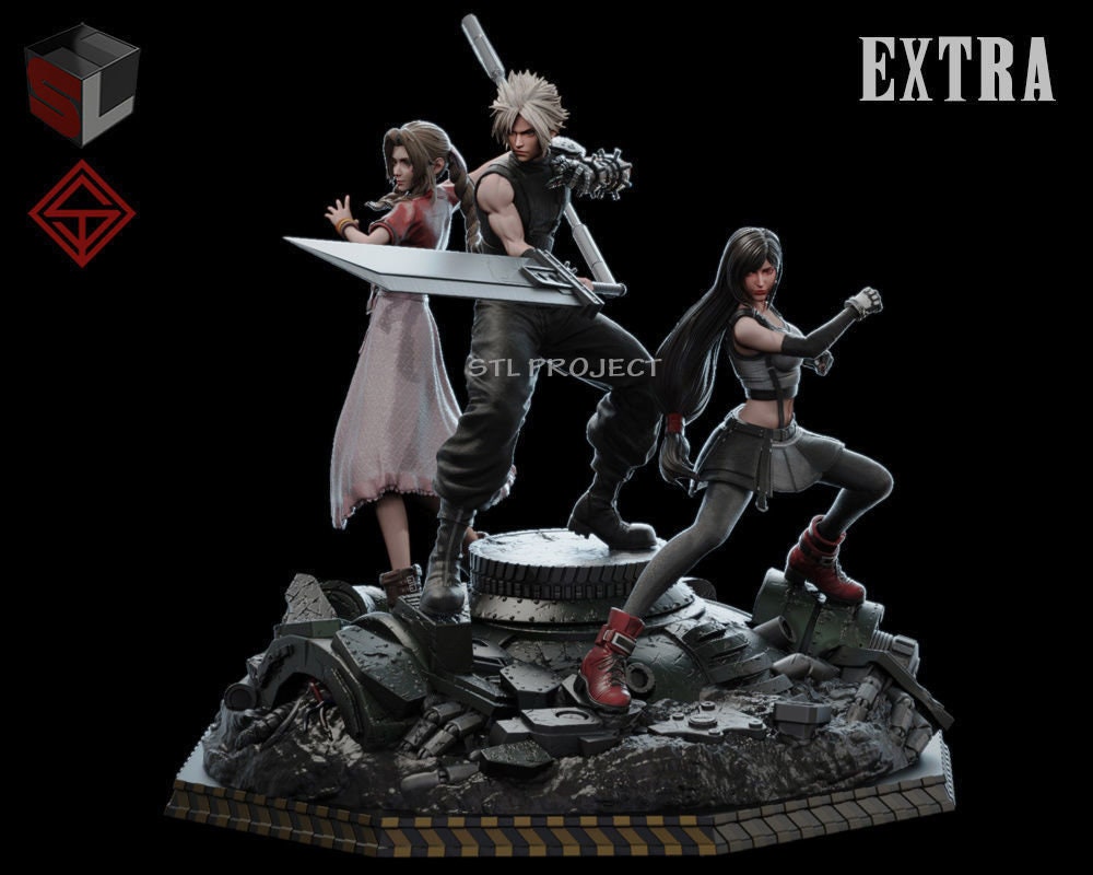 Final Fantasy 7 · CLOUD, AERITH, TIFA Diorama · 290mm