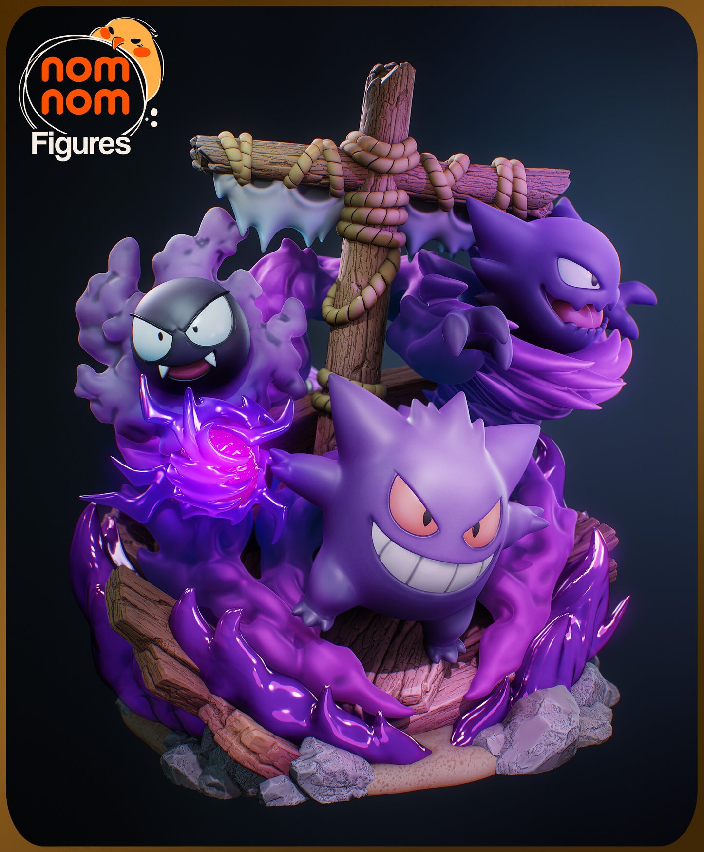Chibi Pokémon Fantasma Diorama Fanart