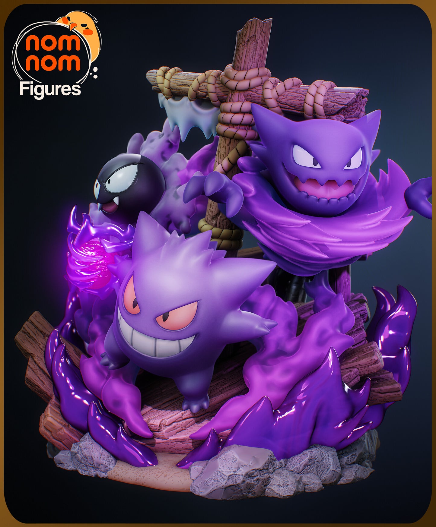 Chibi Pokémon Fantasma Diorama Fanart