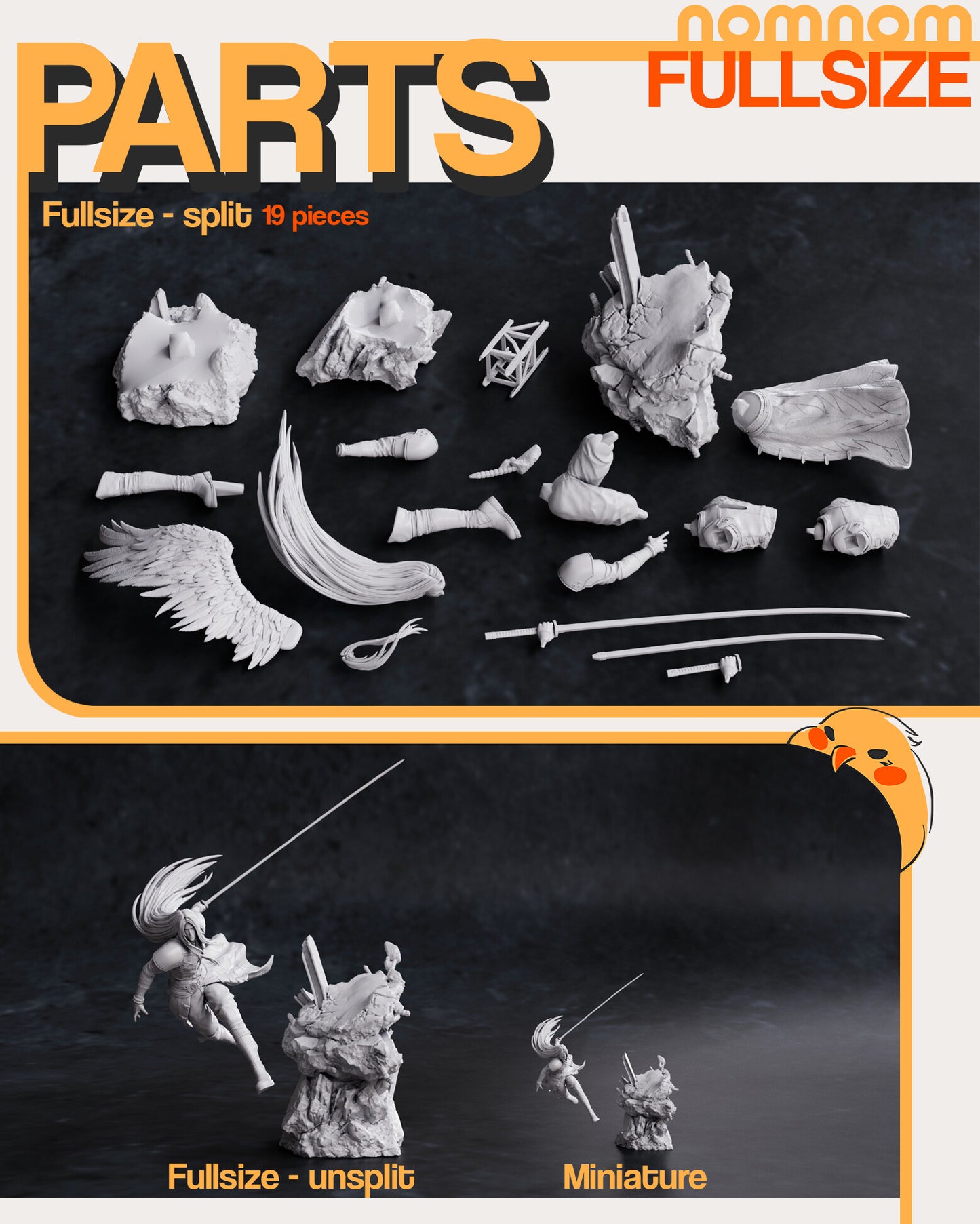 Sephiroth · FINAL FANTASY VII · NomNom Figure 376mm and 166mm