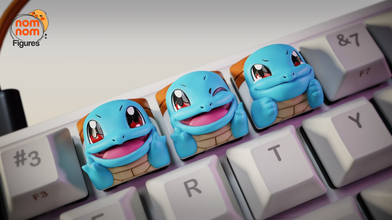 Keycaps Pokemon · Bulbasaur Charmander Squirtle