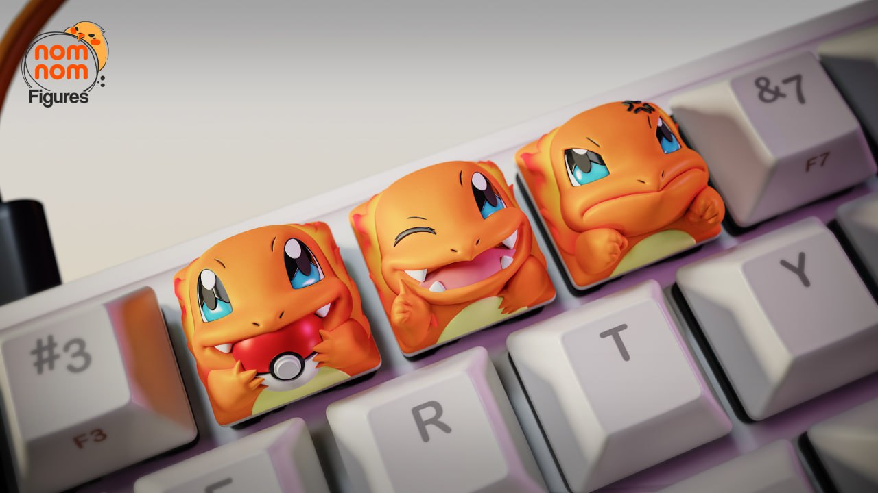 Keycaps Pokemon · Bulbasaur Charmander Squirtle