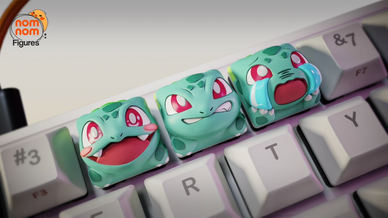 Keycaps Pokemon · Bulbasaur Charmander Squirtle