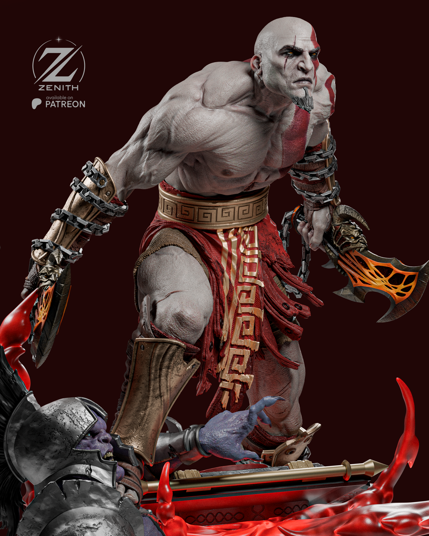 Kratos – Rage déchaînée - 40 cm - AVEC LED