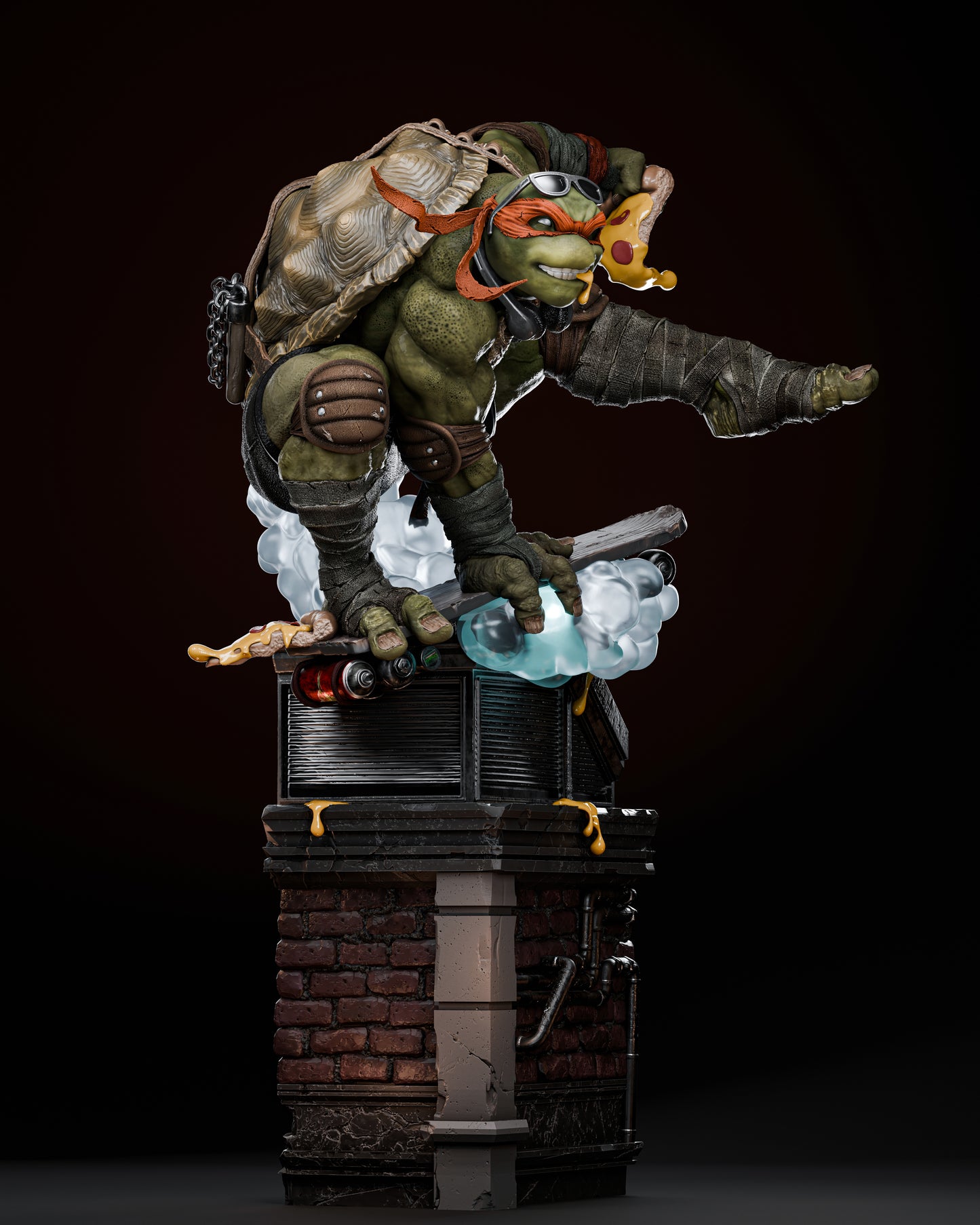 Michelangelo TMNT Ninja Turtle - Diorama - 52 cm