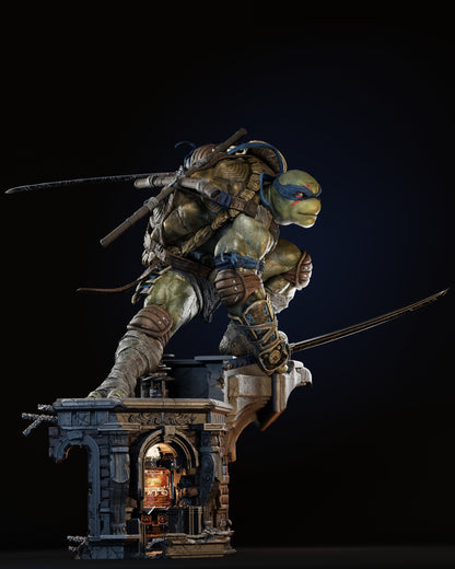 Leonardo - Tortues Ninja - 35 cm - Partie 1 du diorama