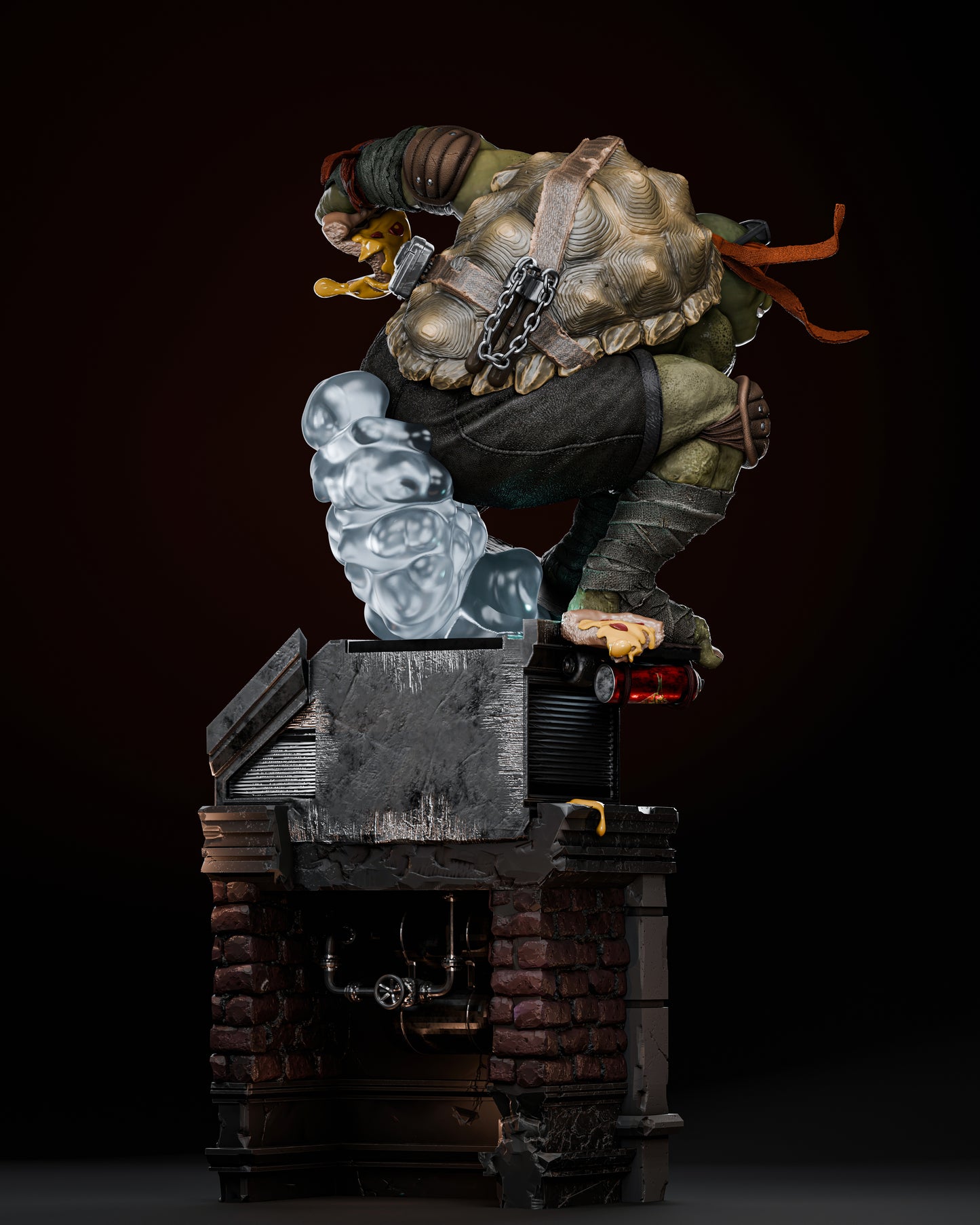 Michelangelo TMNT Ninja Turtle - Diorama - 52 cm
