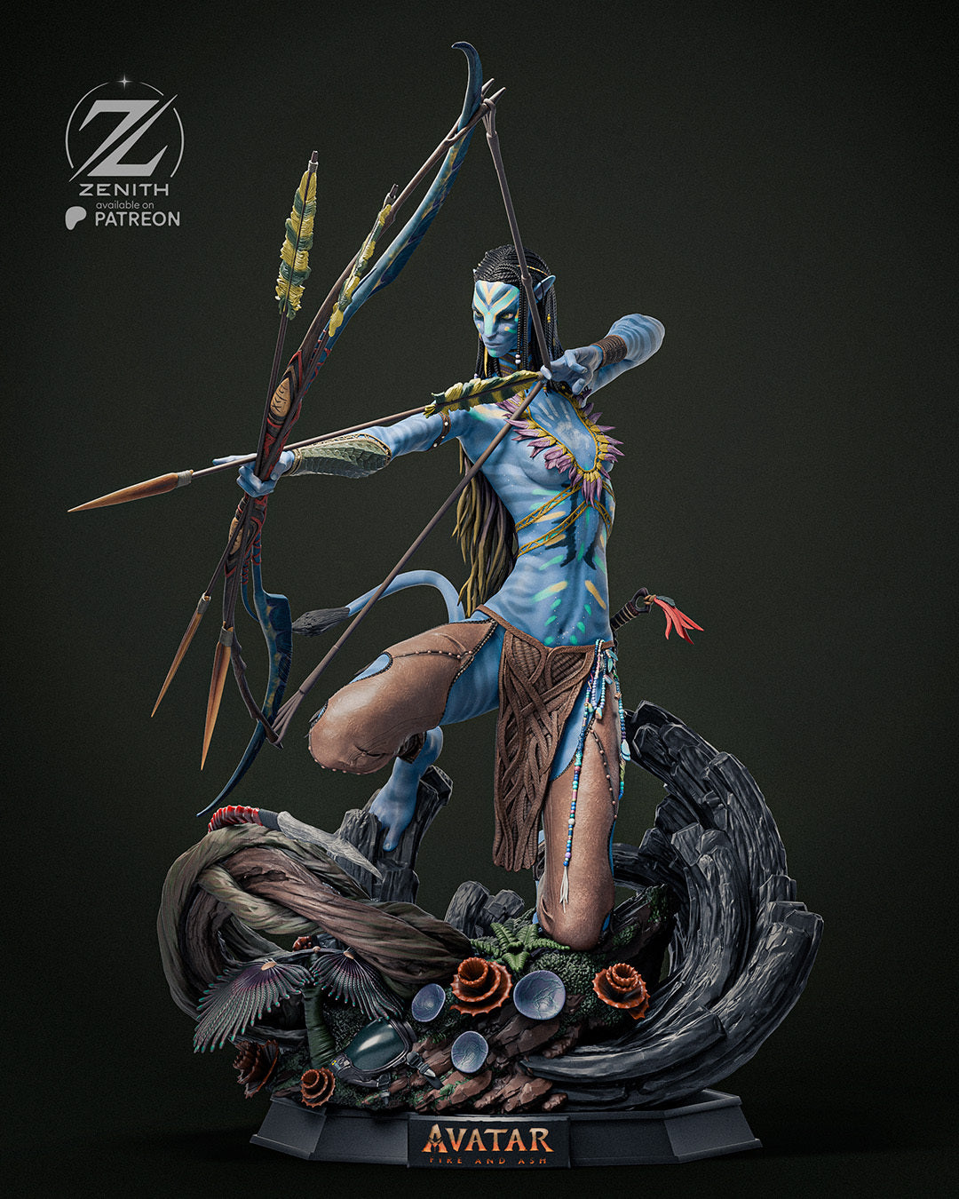 The Blue Archer - 19.0 in