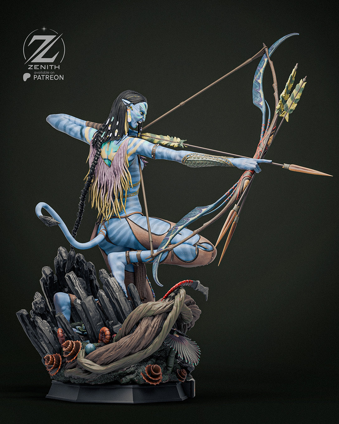 The Blue Archer - 19.0 in