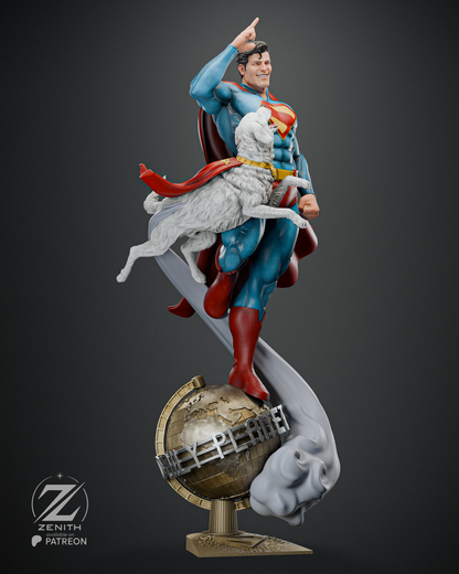 SUPERMAN AND KRYPTO - 49.7 cm