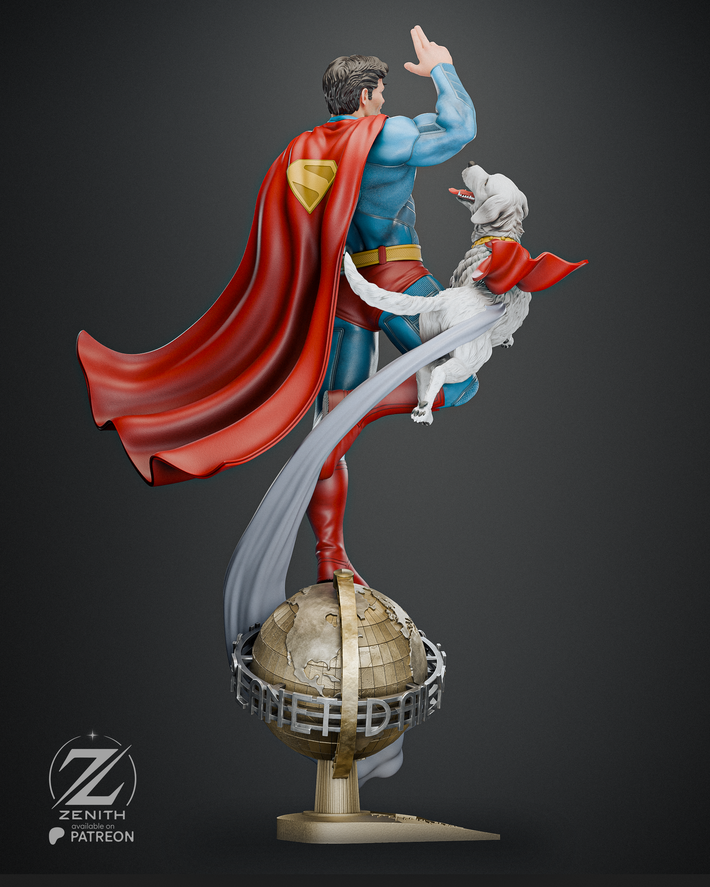 SUPERMAN AND KRYPTO - 49.7 cm