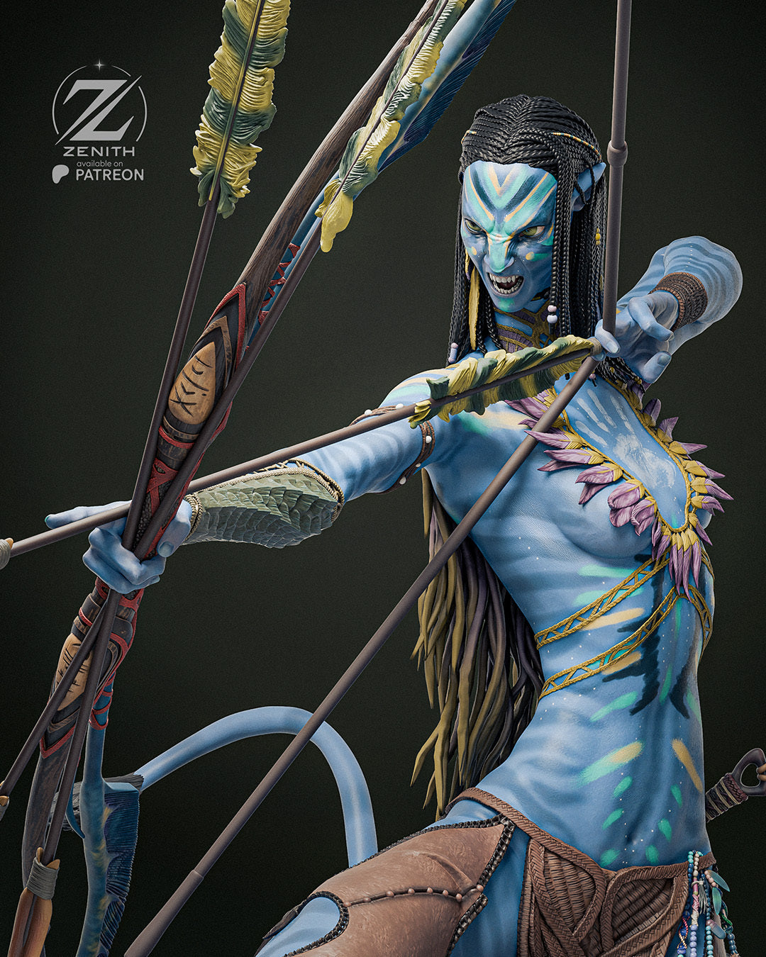The Blue Archer - 19.0 in