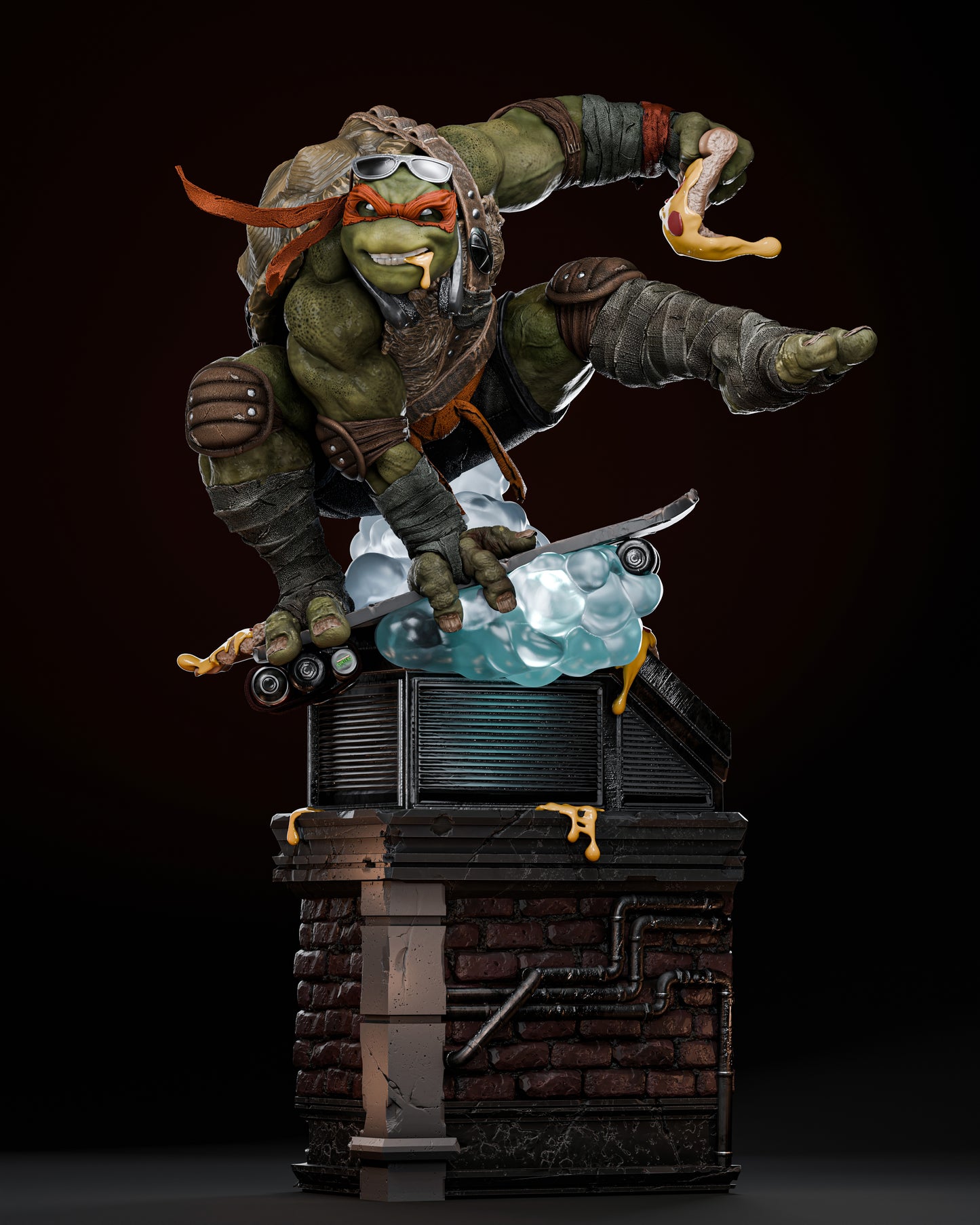 Michelangelo TMNT Ninja Turtle - Diorama - 52 cm