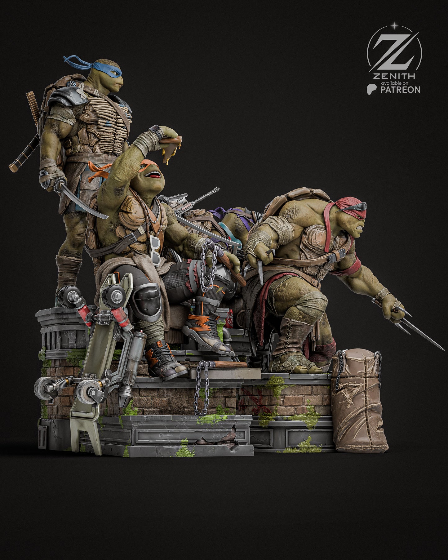 Diorama Tortues Ninja - 33 cm