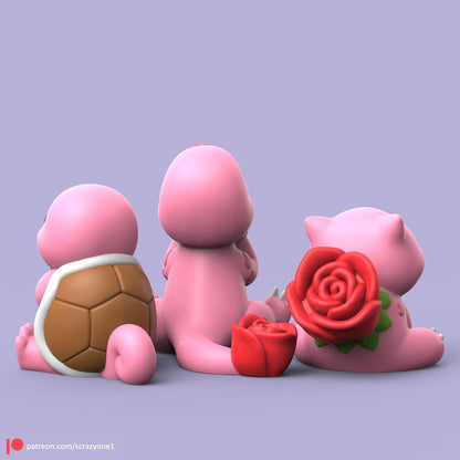 Valentine's Day Pack Bulbasaur Charmander Squirtle