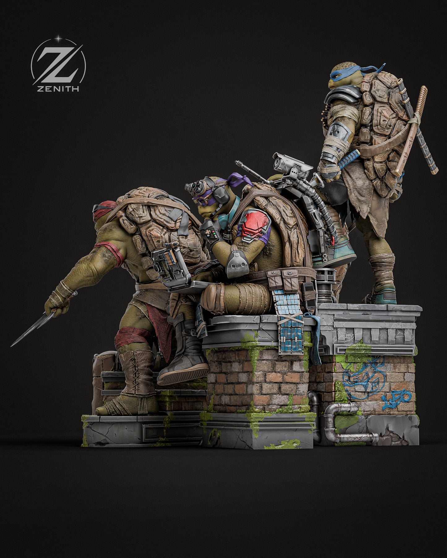 Diorama Tortues Ninja - 33 cm