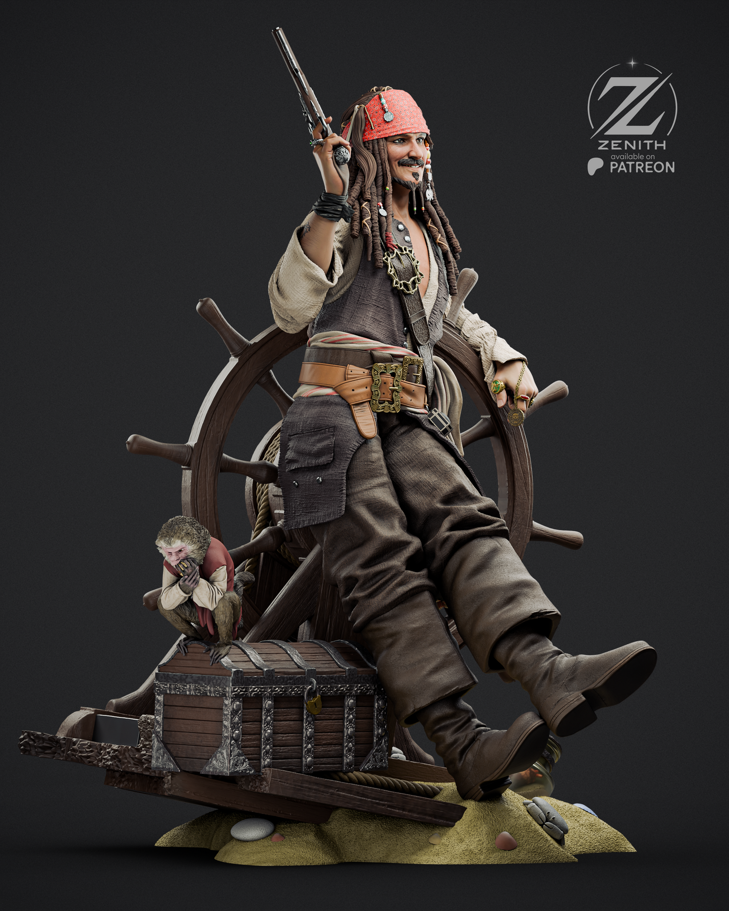 Jack Sparrow - Piratas del Caribe - 345 mm