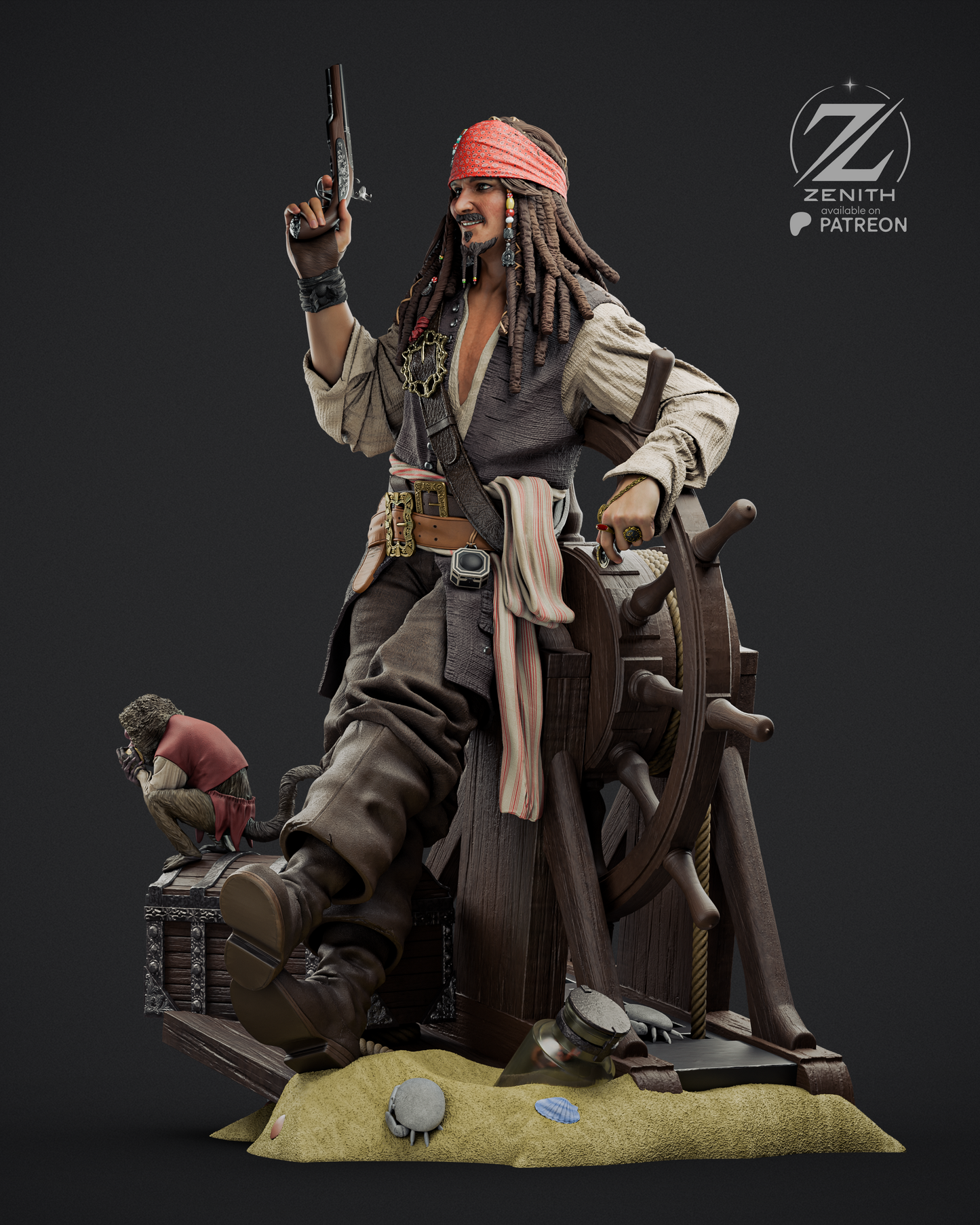 Jack Sparrow - Piratas del Caribe - 40 cm