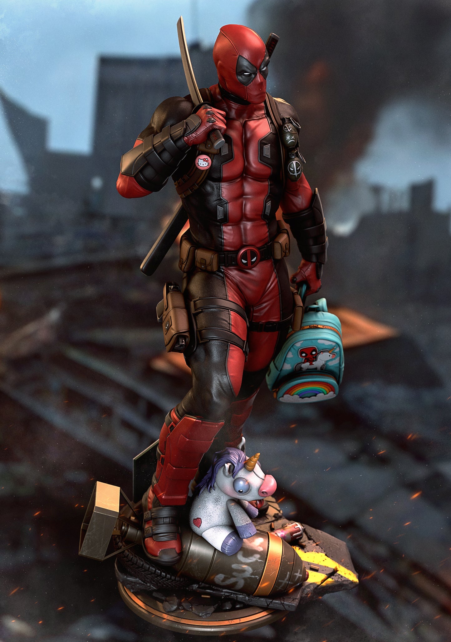 Deadpool- Marvel - Escala 1:6