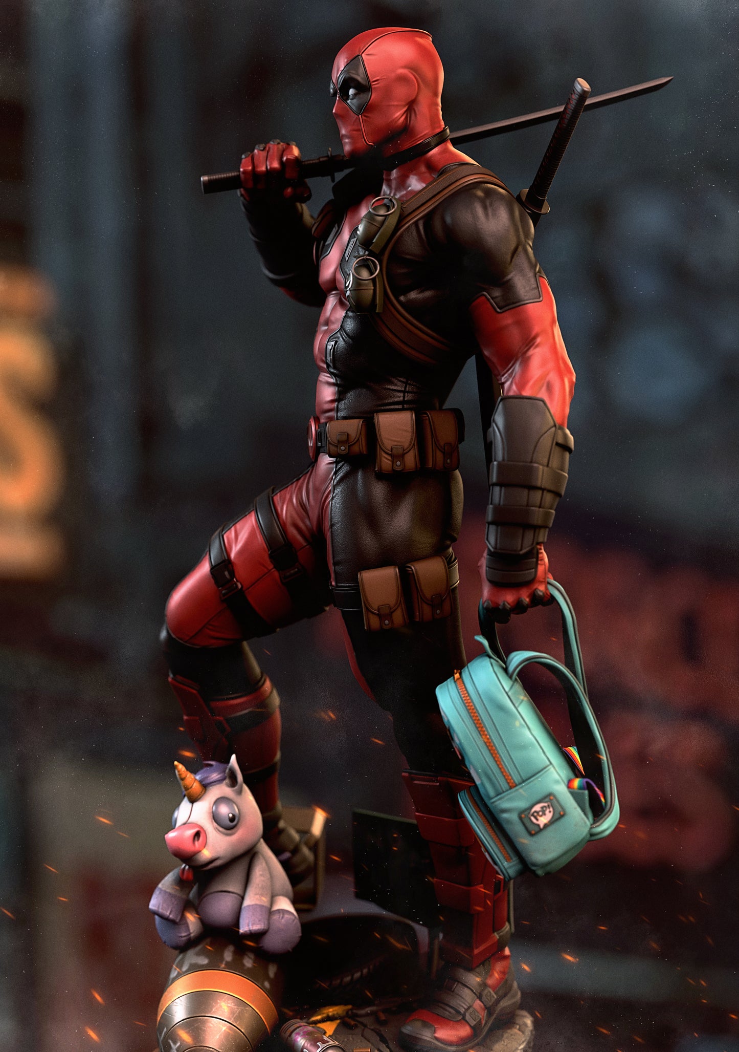 Deadpool- Marvel - Escala 1:6