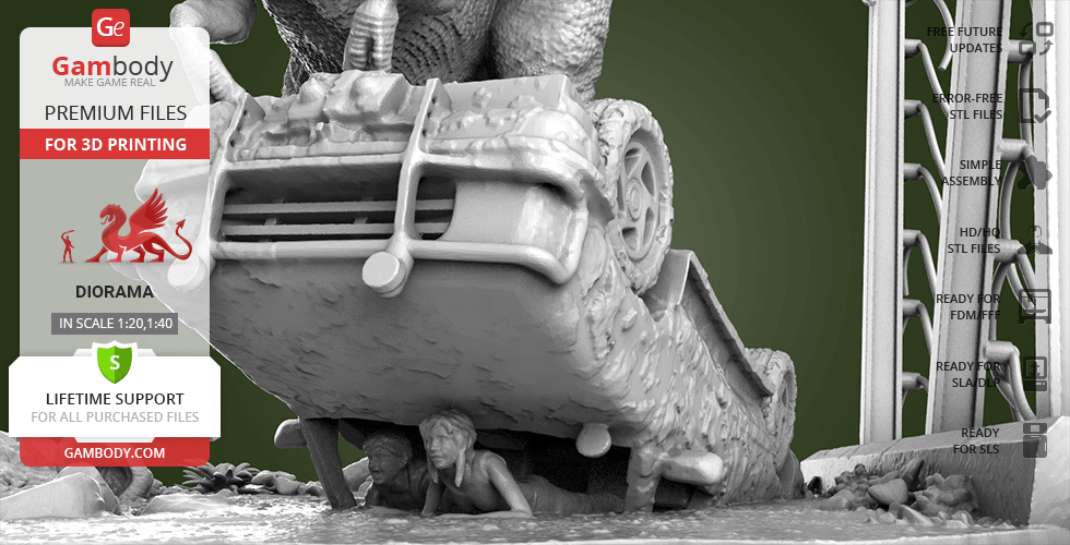 Diorama de Jurassic Park - 1:20