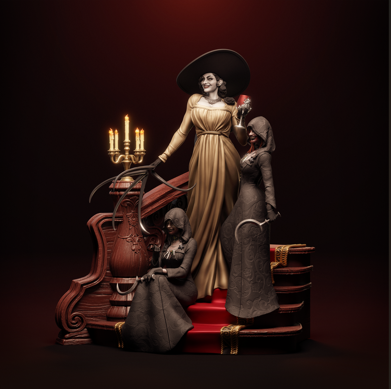 Lady Dimitrescu Diorama - Resident Evil - Escala 1:6