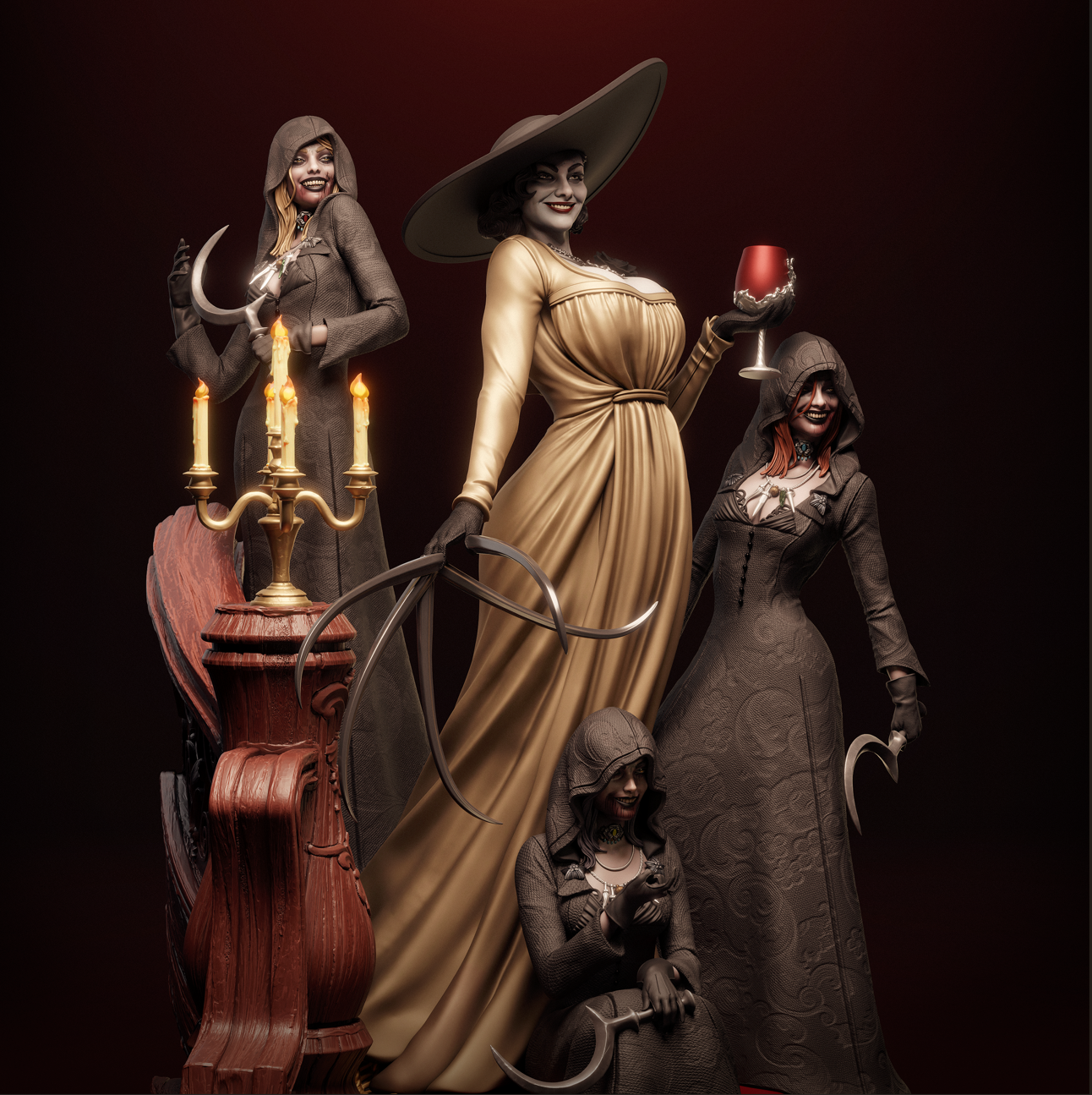 Lady Dimitrescu Diorama - Resident Evil - Escala 1:6