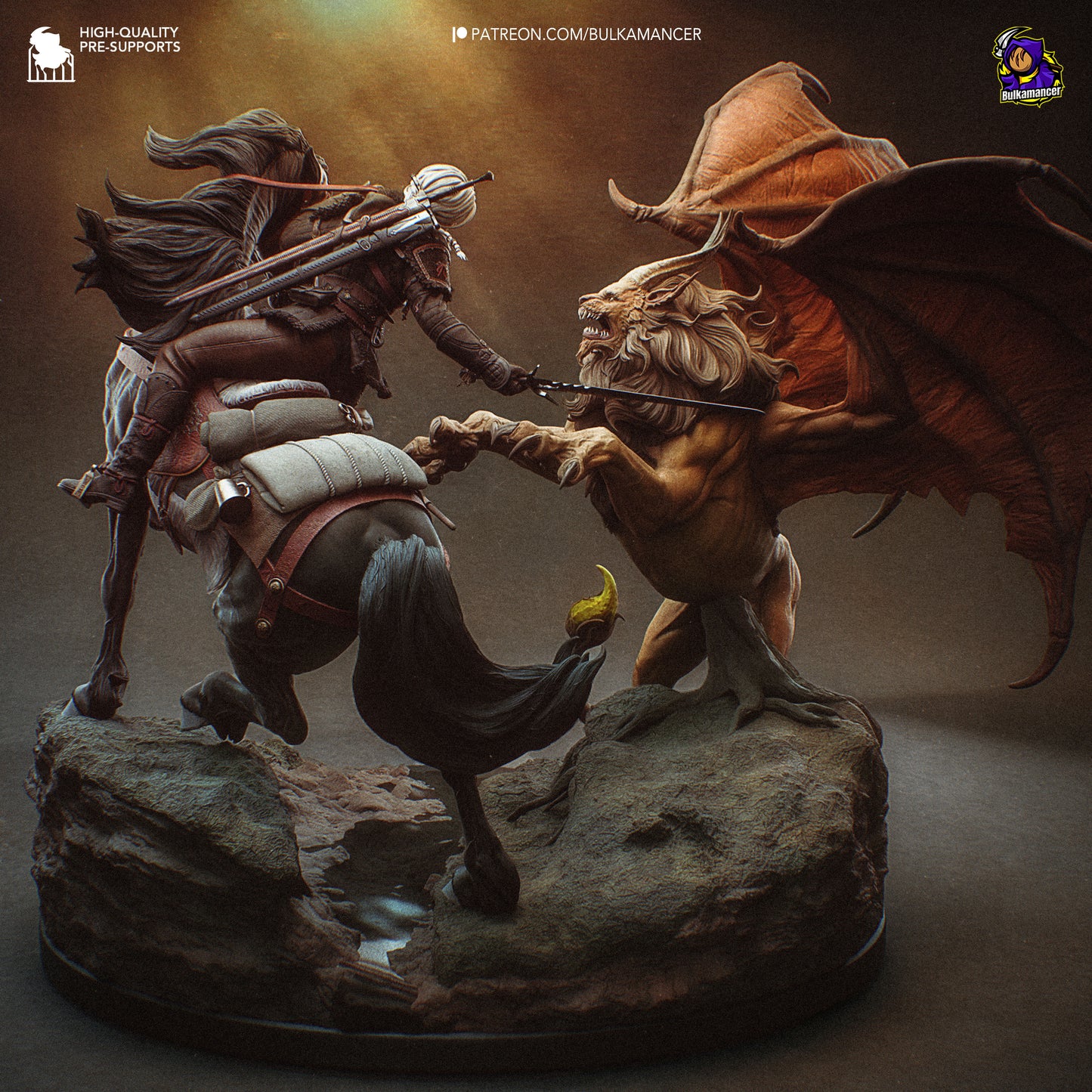 Ciri vs Manticore - The Witcher - 53.5 cm