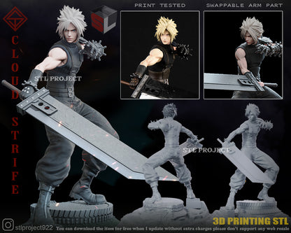 Diorama Final Fantasy VII - Cloud, Aerith et Tifa - 30 cm