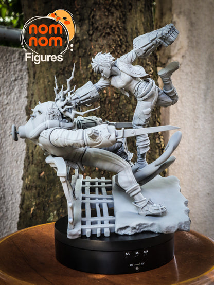 Diorama Puños contra Acero - 22 cm