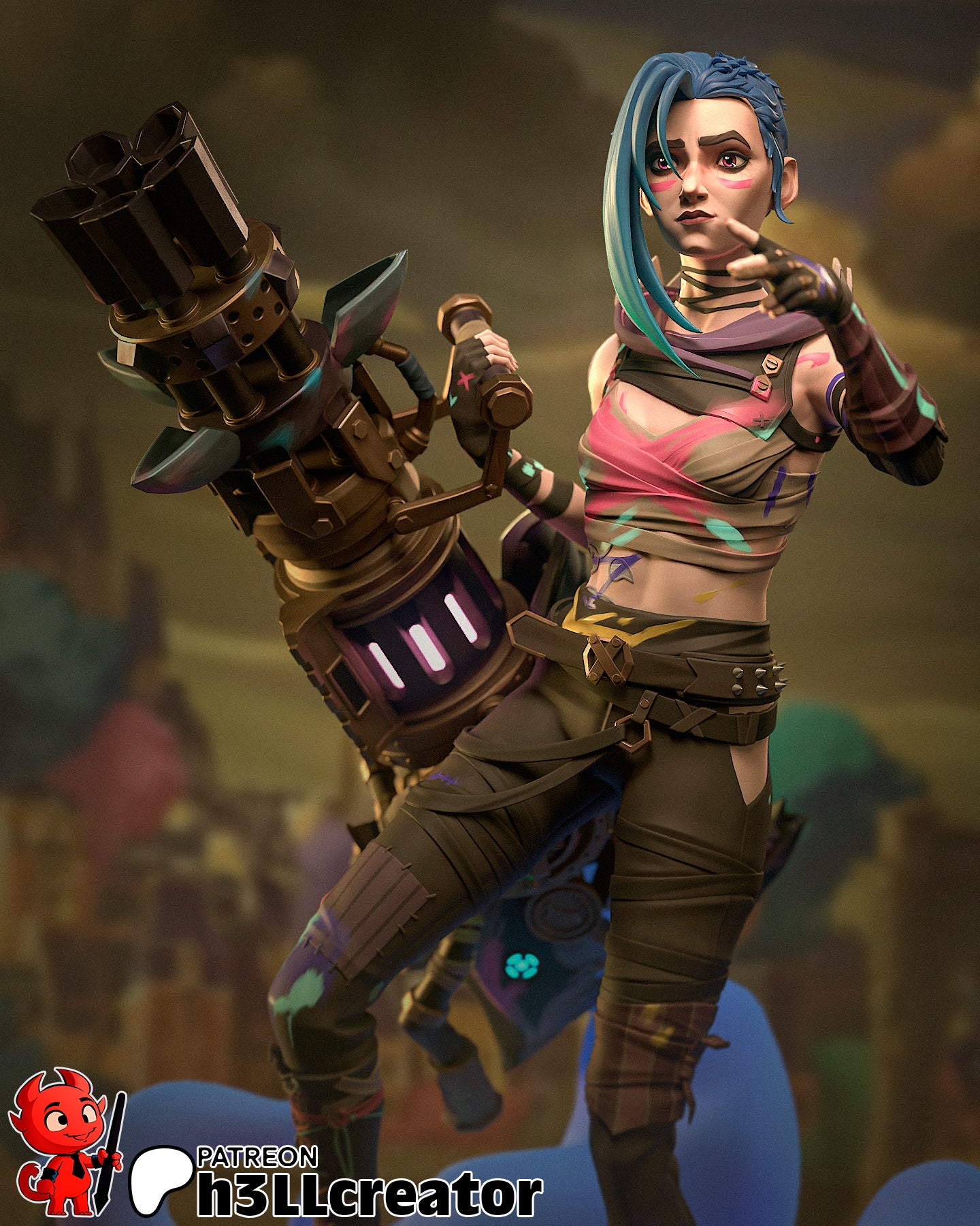 The Neon Mercenary - 16.1 cm