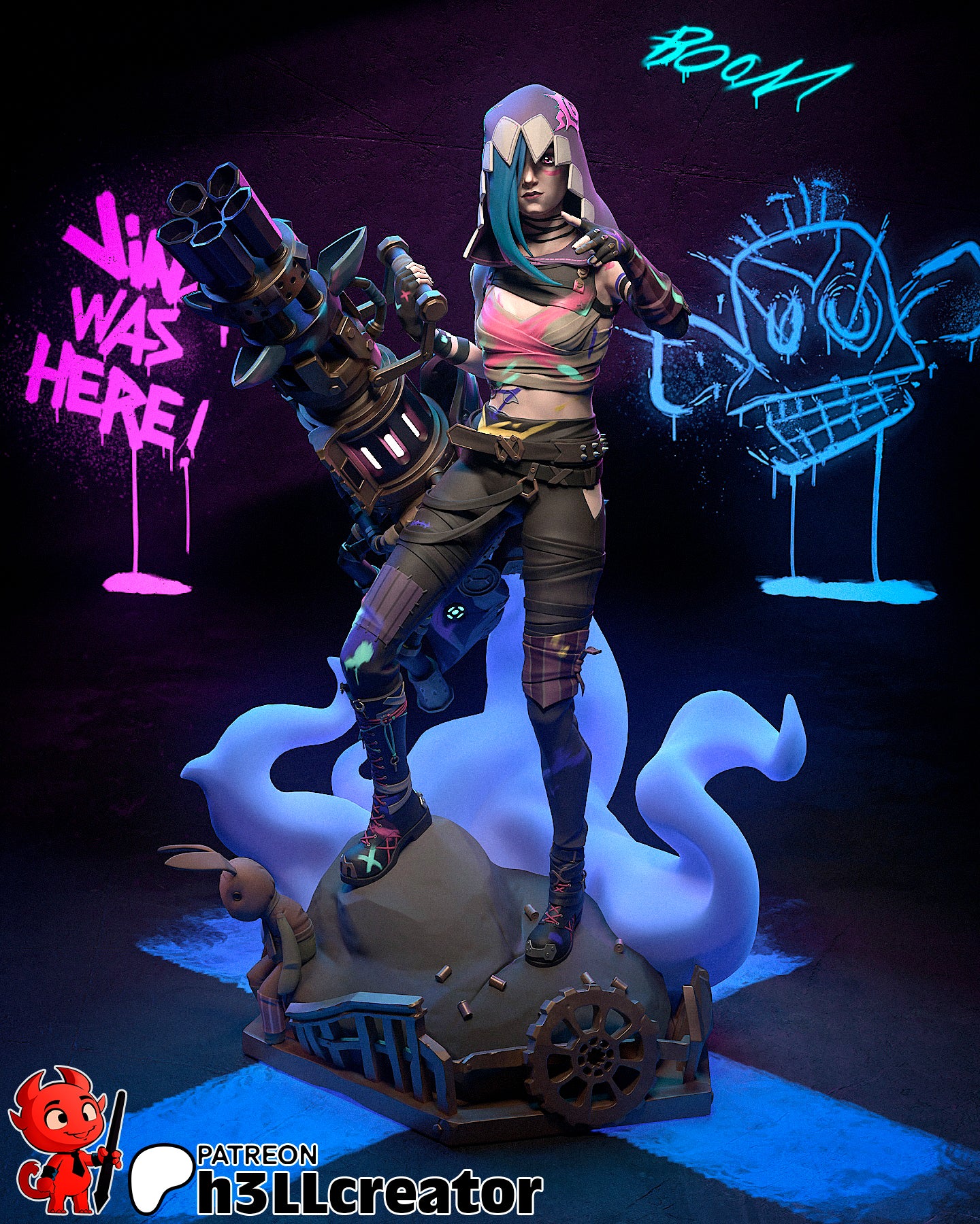 The Neon Mercenary - 16.1 cm
