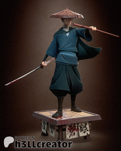 MIZU - Samouraï aux yeux bleus - 36,2 cm