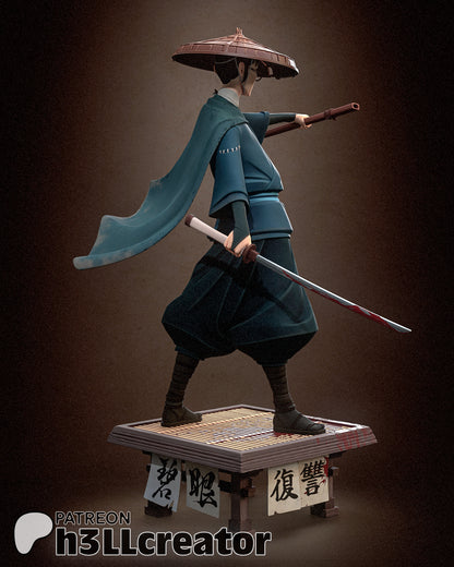 MIZU - Samouraï aux yeux bleus - 36,2 cm