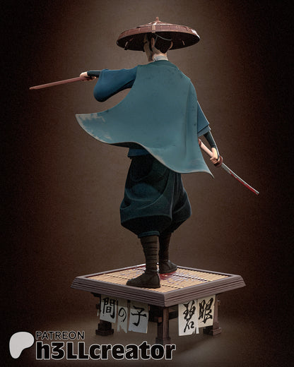 MIZU - Samouraï aux yeux bleus - 36,2 cm