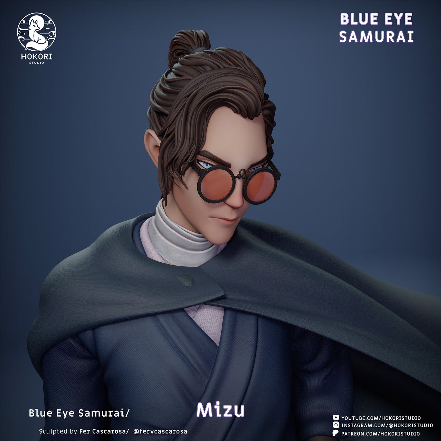 Mizu - Samurai de los ojos azules - 30 cm