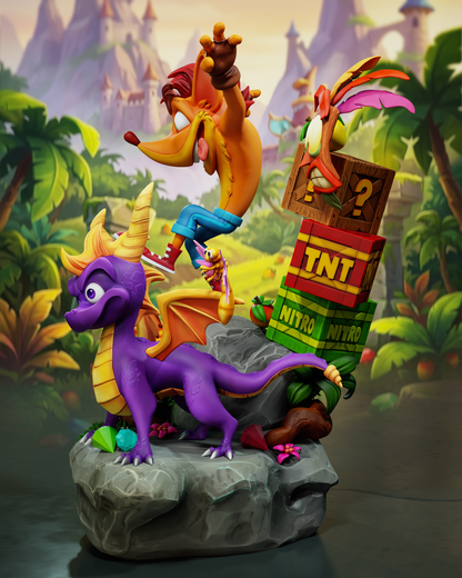 Crash & Spyro Diorama - 30 cm
