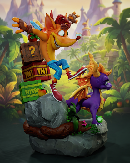 Crash & Spyro Diorama - 30 cm