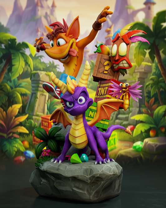 Crash & Spyro Diorama - 30 cm