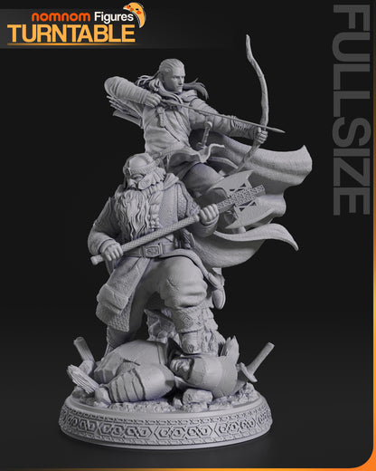 Gimli y Legolas - El señor de los Anillos - 35 cm