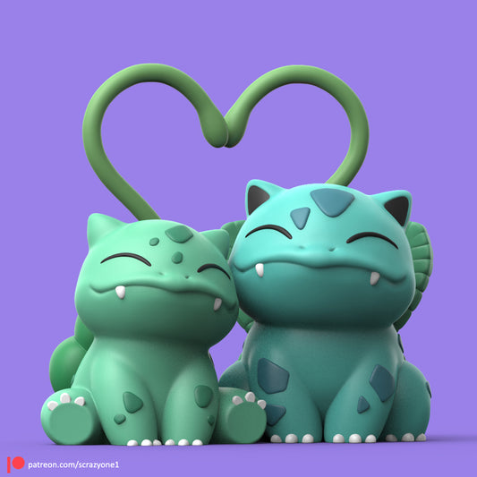 Pack Bulbasaur Ivysaur · San Valentin Pokemon · 100mm