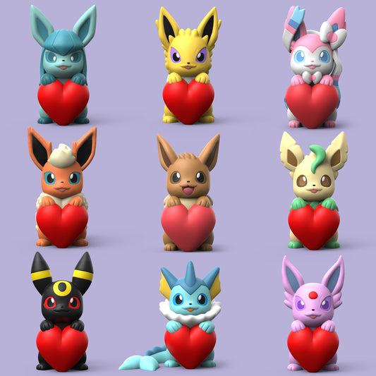 Evee Evoluciones San Valentín Pintados